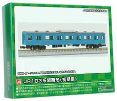 Greenmax N Gauge JR 103 Series Kansai Type Saha 103 Early Model Sky Blue 1 Car Unassembled Kit 1273W Railway Model Train mėlyna