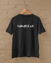 QUEENS GAMBIT (1.d4 d5 2.c4) T-Shirt (Chess Inspired Board Set Nerd Games Check 4XL