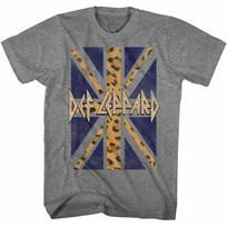 Def Leppard Leopard Flag Graphite Heather Adult T-Shirt 3XL