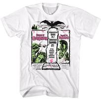 Hammer Horror Dracula And Frankenstein White Adult T-Shirt XL