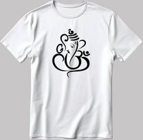 Elephant Face Figure Short Sleeve White-Black Men's / Women's T-Shirt K823 2XL