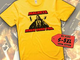 Machete Kills V12 T-Shirt Vintage YELLOW T-Shirt DTG Digital Print Sizes S M L XL 2XL 3XL 4XL 5XL 3XL
