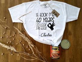It Took Me XX Years to Look This Good | T-Shirt in a Can! | Customizable Gift for Any Occasion, T-Shirt for Birthday, Christmas & More! 4XL