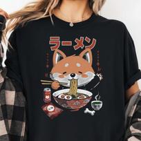 Shiba Inu Ramen T-Shirt: Japanese Dog Tee S