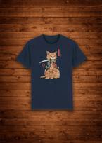 Katana Japanese Cat Japan Art Cute / T shirt Unique Design Street Wear Art Urban Graphic Tees Top 2XL