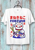 Maneki Neko Lucky Cat Fortune T-Shirt Cool Ideal Tee Top Poster shirt for Ladies and Gentlemen 3XL
