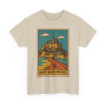 Mont Saint-Michel T-Shirt: Retro Comic France Landmark Tee S