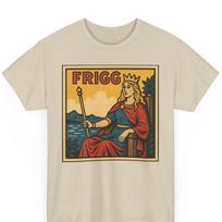Frigg Norse Goddess T-Shirt: Retro Comic Style Viking Mythology Tee L