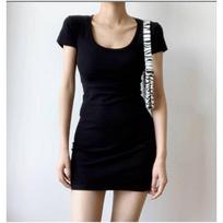 Retro fashion sexy Spice girl square neck short-sleeved dress women's summer new thin slim hip-wrapped short skirt trendy S