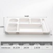 Melamine Compartment Dinner Plate (5-Pack)