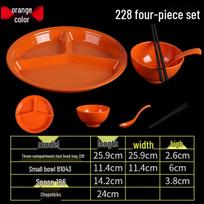 Melamine Divided Fast Food Canteen Plate