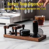Coffee Tamper Stand Solid Wood 51-58mm Universal Espresso Machine Accessories kava