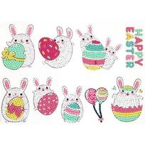 Easter Egg Rabbit Cartoon Mosaic Wall Sticker R-LD004-130 Diamond Painting Stickers for Kids
