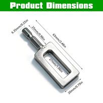 Hex Shank Portable Iron Wire Twister Tool Labor-Saving Quick Knot Binding Machine Heavy Duty Multifunctional Wire Twisting Binder 1pc gray