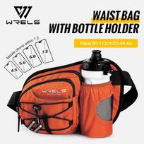 WRELS Fanny Pack Waterproof Sports Fanny Pack Lightweight Waist Bag Bottle Holder Adjustable Belt Bag Running Marathon Bum Bag oranžinė