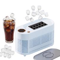 Nešiojamas ledukų gaminimo aparatas, 12V DC Mini automobilinis ledukų gaminimo aparatas, gamina 10 kubelių per 15-20 min., su automobilio cigarečių žiebtuvėliu kelionėms, stovyklavimui mėlyna