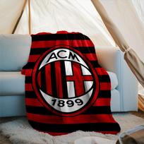 1 vnt. AC Milan futbolo klubo margintas minkštas flanelės pledas suaugusiųjų miegamajam, svetainei, sofai, stovyklavimui, kelionėms, gerbėjų dovanos, Kalėdinės dovanos 75x90cm