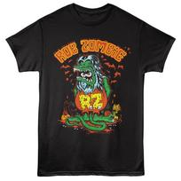 Rob Zombie Halloween Bats Rat Fink Men's T Shirt Shock Rock White Zombie XL