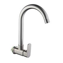 Griferia Modern Contemporary Kitchen Faucet Custom Brass Silver Polished Zinc Deck-Mounted Sink Monocomando Hot/Cold Water 5 (as the picture,Chrome)