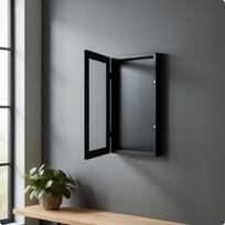 Sports Uniform Display Frame Glass Front Wall Mount Case for Collectors, Home Decor Black Black Wood 11-14in