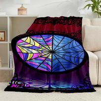 1PC Colorful Web Adams Design Flannel Blanket Gift, Suitable for Both Men And Women, Soft Ideal for Beds And Sofa, Birthday Or Christmas Gift 75x90cm