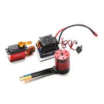 GTSKYTENRC 3650 variklis be šepetėlių 5200KV vandeniui atsparus variklis 60A ESC T kištukas 25KG servo 1/10 RC automobiliui 5200kv