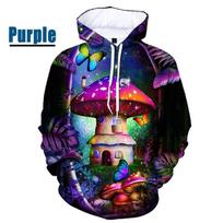 3D Augalų ir Grybų Spaudos Hoodies Vyrams, Vaikams Mados Gatvės Drabužiai Su Gobtuvu Palaidinės Unisex Žieminiai Megztiniai Harajuku Drabužiai Viršus S