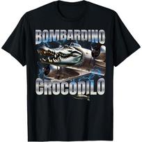 Italian Brainrot Bombardino Crocodilo T-Shirt(1) S juoda