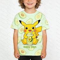 Pokemon Children's T-Shirt Pikachu Squirtle Print Boys Girls CasualTops Summer Short Sleeve Tees Kids Fashion Woman Clothing 110