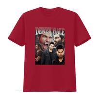 Derek Hale Fan T Shirt Stylish Design for Shirtn Wolf Lovers Comfortable Cotton vintage Washed Casual Stretched Unisex Soft S