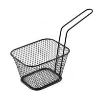 Square Fry Baskets Stainless Steel Fry Basket with Handle Steel Kitchen Cooking Tool for Crispy French Fry Chip Basket French Fries Mesh Basket Food juoda
