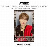 ATEEZ THE WORLD EP.FIN : WILL POP-UP EXBITION & STORE TIN CASE INSTANT PHOTO SET Official Photocard JONGHO gray