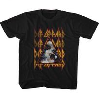 Def Leppard Hysteria Face and Logos Black Toddler T-Shirt 2XL