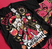 Genshin Impact Unisex T-Shirt - ganyu / Wanderer / Kunikuzushi, Japanese Anime Genshin Impact, Gaming T-Shirt, Anime Waifu Shirt L