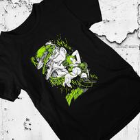 JoJo bizarre shirt / Vintage Washed Shirt / JoJo Anime Tee, Stone ocean / Jotaro & Jolyne, Retro Neon Manga Streetwear S
