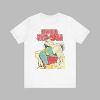 Vintage Mobile Suit Gundam Tee: Retro Japanese Anime T-Shirt L