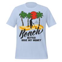 Retro Metal Detector T-Shirt: 'Beach Better Have My Money' Design M