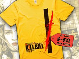 Kill Bill V30 T-Shirt Vintage YELLOW T-Shirt DTG Digital Print Sizes S M L XL 2XL 3XL 4XL 5XL 3XL