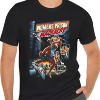 Women's Prison Massacre T-Shirt Black Short Sleeve Horror Movie Tee S