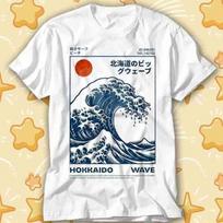 Hokkaido Wave Retro Japanese Surf The Great Wave Off Kanagawa Japan Beach Style T-Shirt 414 3XL