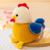 Cute Little Yellow Chicken Doll Plush Toy Cuckoo Chicken Creative Doll Children's Soothing Rag Doll Doll 22cm (0.17kg)