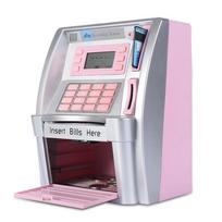 Electronic Atm Piggy Bank Children Digital Coins  Cheapest Piggy Bank  Customized Kids Toy Rectangle Money Bank rožinė