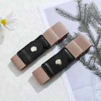 2vnt./komplektas Be sagties elastingas diržas moterims Vyrams Unisex tamprus diržas kelnėms Džinsai Kasdienis su sagtimi be sagties reguliuojamas nematomas diržas