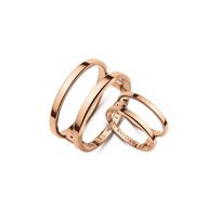 Daniel Wellington Kaleidoscope double ring rose gold silver alloy ring men and women same style couple model DW00400QH sidabras