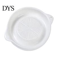 Manual Kitchen Grinding Plate Ceramic Grater Plate, Fruit Vegetable Masher for Puree, Non Slip Food-grade Grinder Dish Puree Ginger Garlic, F
