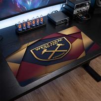 West Ham United Football Print Large Mouse Pad, Anti-Slip Extended Gaming Desk Mat for Office Home 30cmx60cm（11.8x23.6inch）