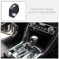 10th Generation Civic Rear Cup Holder with Carbon Fiber Pattern Black Navigation Panel Is Used for Car Interior Decoration Left hand drive Right hand drive