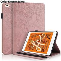 Funda for IPad Mini 4 Case 7.9 Emboss Tree Leather Flip Case for IPad Mini 5 Wallet Stand Tablet for IPad Mini Case Mini 5 4 3 2  IPad Mini 12345 rožinio aukso spalvos