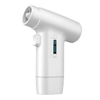 Portable Handheld Fan Rechargeable Cordless Air Blower Powerful 110000RPM Dust Cleaner Mini Fan For Outdoor Office  White