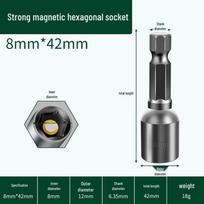 Extended Hexagon Deep Magnetic Electric Drill Wrench Socket